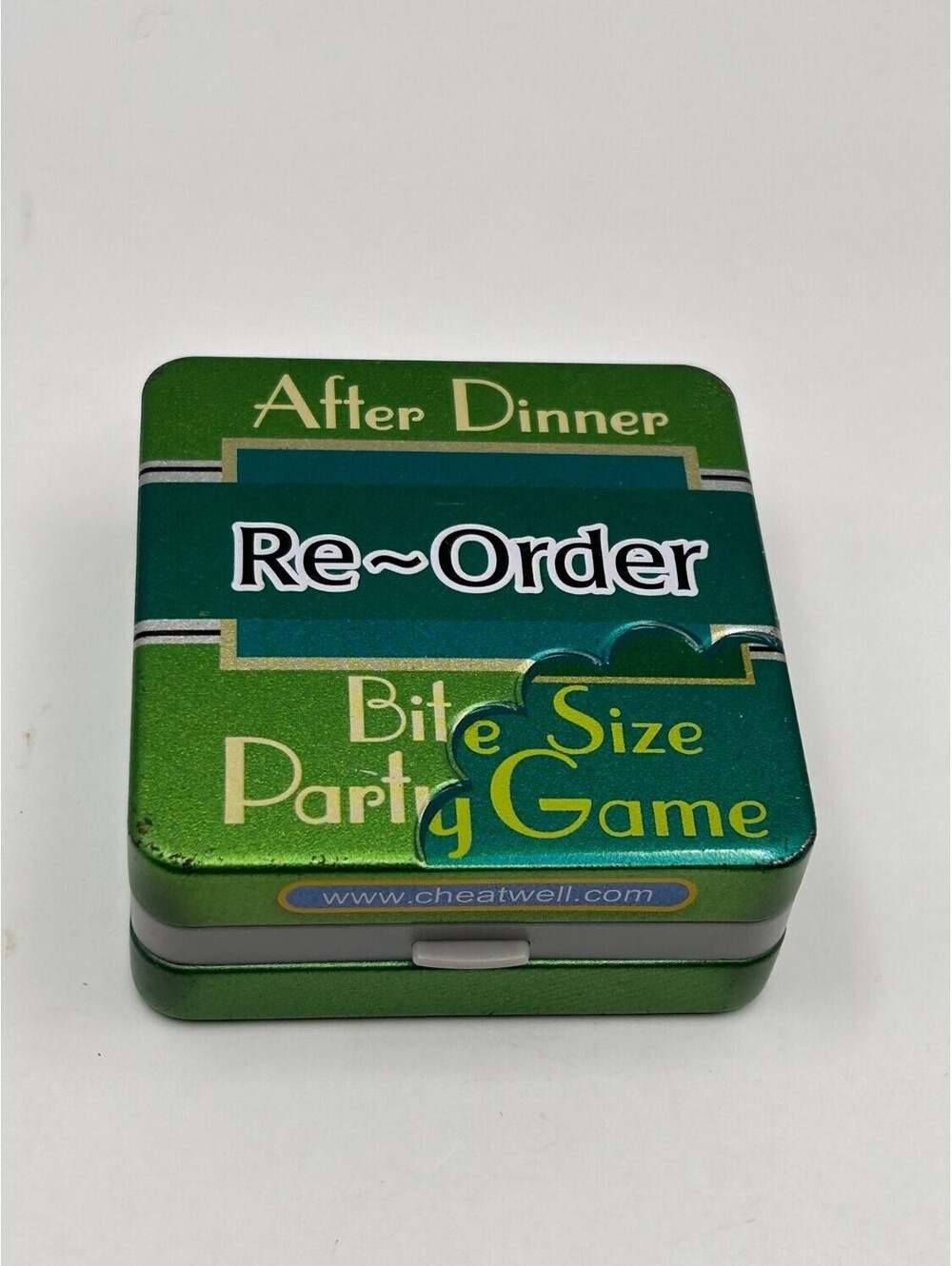 Cheatwell Games After Dinner Re~Order Bite Size Party Card Game In Case Green